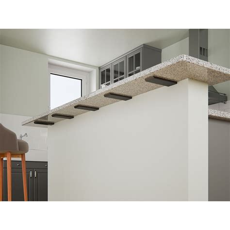 countertop overhang metal brackets|granite countertop hidden support brackets.